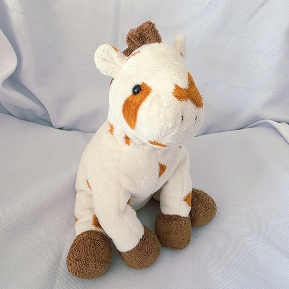 TY Pluffies Horse Cream Brown Spotted Plush Bean Toy Painted Pony 9 Inch 2005 - Picture 8 of 8
